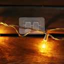 STOBAZA 50 Pack Outdoor String Light Hooks  Clear Adhesive Light Clips for Patio & Deck, Waterproof Christmas LED Hangers, Damage-Free Wire Holders for Gutter, Fence & Windows