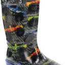Western Chief Kids Waterproof Light Up Rain Boots With Handles for Easy On and Off for Boys and Girl 5