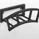 Garden Hose Holder Wall Mounted, Outdoor Heavy Duty Metal Water Hose Holder Hanger Holds 125-ft Water Pipe, Sturdy Detachable Hose Storage Organizer Reel Rack for Outside Garden Lawn Yard Farm (Black)