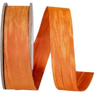 Ribbon - Crinkle Iridescence, Ginger, 7/8 Inch, 25 Yards