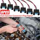 6PCS Fuel Injector Connector Plug Pigtail Wiring Harness Repair for Honda Accord Odyssey Pilot Ridgeline for Acura TL CL MDX NSX RL Saturn Vue 6 Also fit Chevy Silverado 3500 Replaced 89046626A FJ339
