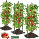 Amazon.com : MQJIAZHI Tomato Cage, 3Pack 51.2inch Tall Tomato Trellis Triangle Tomato Cages for Garden Climbing Plants, Raised Garden Bed Plant Support Stakes for Garden,Pots, Plant Cages & SupportsExtra Bold : Patio, Lawn & Garden