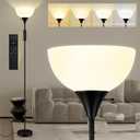 Floor Lamps for Living Room, 71'' Torchiere Floor Lamps with Remote, 2700K-6500K Colors Temperature & Brightness Adjustable, 10W/1200LM Bright Dimmable Floor Lamp,Tall Standing Lamp for Bedroom/Office (Black)