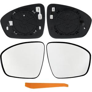 Pair Left and Right Side Rearview Heated Mirror Glass with Backing Plate for Nissan Sentra 2020-2025