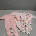 Yoofoss Baby Pajamas 100% Organic Cotton Newborn Sleepers Boys Girls Clothes, 3-Pack Soft infant Footed PJs with Mitten Cuffs, Zipper Footies Pajamas