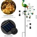 Glintoper Solar Garden Lights, 39 Inch Height Outdoor Metal Peacock Decorative Garden Stakes, Mothers Day Ideal Gifts, Waterproof Path Lights Lawn Stake Ornaments for Patio Pathway Yard Decoration
