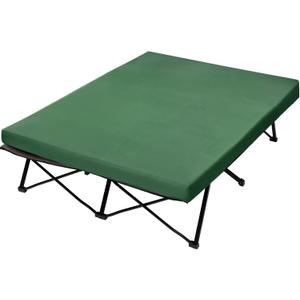 CYMULA Camping Cot Mattress 2in Memory Foam Sleeping Pad,Soft Warm Non-Slip Camping Mattress Topper with Retaining for Adults,Portable Roll up Pad for Travelonly Mattress