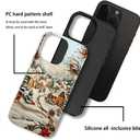 Case for iPhone 15 Pro Max,Snowy Winter Village Christmas Phone Case Slim Silicone Shockproof Cover for Girls Women（Glossy & Durable）