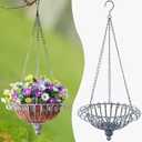 Metal Hanging Planters,Vintage Hanging Baskets for Plants Outdoor,Garden, Patio, Deck, Porch Decor
