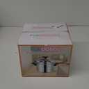 Horoper Home Pressure Cooker, Aluminum Alloy, 5L, Silver, Explosion Proof, Large Capacity, Double Bottom, Easy to Open, Universal Stove Compatible (5.3 Quarts)