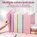 SUNEE 3 Ring Binder 1 Inch 4 Pack, Clear View 1" Binders Three Ring PVC-Free (Fit 8.5x11 Inches) for School or Office Supplies, Assorted Pastel