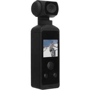 Handheld Action Camera, 270 Rotatable 4K HD WiFi Enabled Pocket Camcorder for Filming Travel Vlog Video, with Mic Clip, 30M Waterproof Case, 1.3in HD LCD Screen