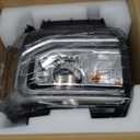 GMC Sierra 1500 Headlight Assembly 2016 2017 2018 Xenon Head Light with LED DRL, Turn Signal Light Chrome Housing Clear Lens Right Passenger Side GM2503453 84568273 (Normal)