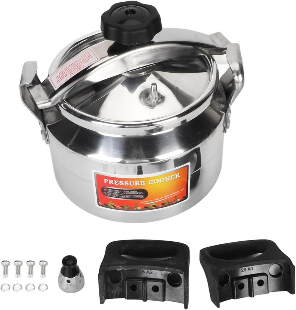 Horoper Home Pressure Cooker, Aluminum Alloy, 5L, Silver, Explosion Proof, Large Capacity, Double Bottom, Easy to Open, Universal Stove Compatible (5.3 Quarts) Horoper Home Pressure Cooker, Aluminum Alloy, 5L, Silver, Explosion Proof, Large Capacity, Double Bottom, Easy to Open, Universal Stove Compatible (5.3 Quarts)