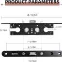 Storm Door 2 Piont Mortise Lock Body Replacement Fit for Pella Storm Door Handle Set Part (Black)