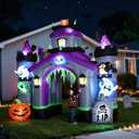 ZPISF Halloween Inflatables Giant 12.5 FT Haunted House Castle Archway Outdoor Decorations, Large Halloween Arch Blow Up Yard Decorations for Front Lawn Garden Decor