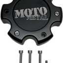 Moto Metal MOTO CAP CHROME 6X135 - RED OVAL LOGO - 845L140-2