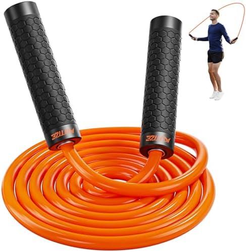 KUTIZE Jump Rope, Weighted Jump Rope for Men Women, Adjustable 1lb Heavy Skipping Ropes, Suitable for Boxing, Cardio, Home Fitness, Training Muscle, Home Gym Workout Equipment for Full Body Exercise