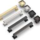 Asidrama 10 Pack 3.75 Inch(96mm) Brushed Brass Kitchen Cabinet Handles, Gold Cabinet Pulls Kitchen Cabinet Hardware Cupboard Handles Drawer Pulls