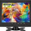 8 inch LCD Security Monitor & Displays,Built-in Dual Speakers Portable Monitor,800 * 600 Resolution,BNC/AV Input,Suitable for CCTV TV CCD DVD