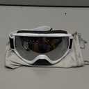 findway Ski Goggles OTG - Over Glasses Snow/Snowboard Goggles for Men, Women & Youth - 100% UV Protection (A1-white Silver Vlt 10%)