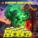 2 x 12 Pcs Large Halloween Leaf Bags Biohazard Halloween Decorations Halloween Trash Bags for Leaves Plastic Yard Lawn Waste Bag Scientist Biohazard Bag Outdoor Biohazard Zombie Party Decorations (Yellow)