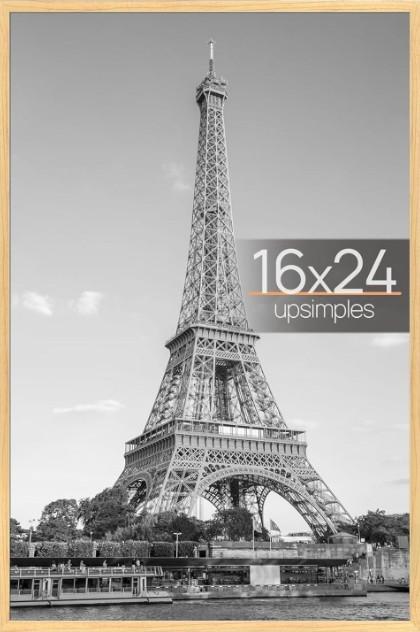 upsimples 16x24 Picture Frame White 1 Pack, Scratch-Proof Poster Frames 16 x 24 for Photo Gallery - Slide-In Strips, Horizontal or Vertical Wall Mounting