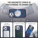 Magnetic & Stand for iPhone 16 Pro Case with 9H Screen & Lens Protector[Fit for Magsafe][Metal Kickstand][Colorful Frame] Translucent Matte Back Skin-Touch Case for iPhone 16 Pro Blue