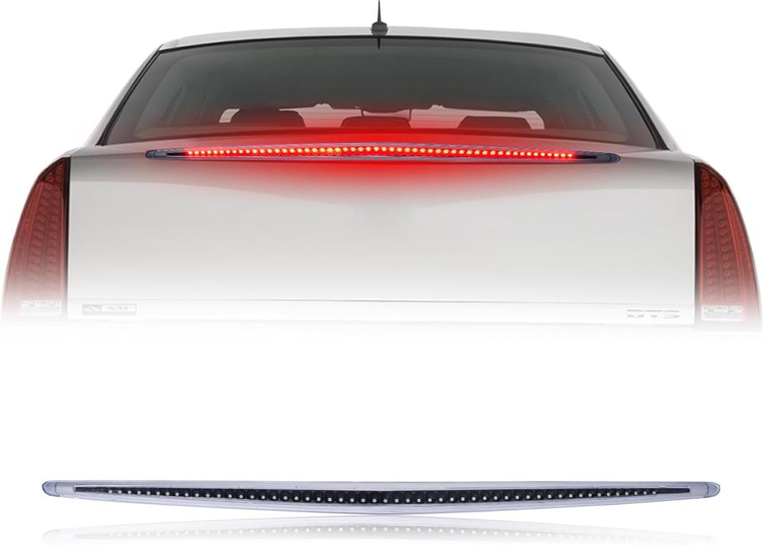 Third Brake Light with Strobe Flash for 2006-2011 Cadillac Dts, Car Rear Cab Center Tail Lights High Mount 3rd Stop Reverse Cargo Led Lighting