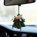 2 x Car Air Fresheners, Christmas Scented Hanging Ornaments, Winter Fir & Spice Gingerbread & Holiday Bonfire Scents Cards Air Freshener for Car, Home, Office, Holiday Dcor Gift  3 Pack