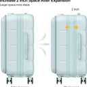 MGB 20 Inch Expandable Carry On Luggage Airline Approved (Aquamarine)