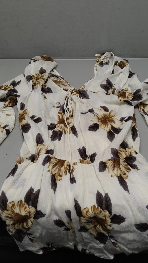 Lantern Sleeve Dress for Women Floral 2025 Fashion Empire Waist Swing Flowy Ruffle V Neck A Line Holiday Mini Dress XL