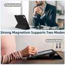 Akkerds Compatible with iPad Pro 13 Inch Case (M5/M4) 2025/2024, for iPad 13 Pro Case with Pencil Holder, Slim Trifold Stand Protective Cover with Soft TPU Back, Auto Wake/Sleep (Black)