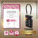 LUXOORO TSA Approved Luggage Lock with Alert Indicator, 4-Digit Resettable Combination, Durable Zinc Alloy Travel Lock for Suitcase, Backpack, Toolbox, Locker, All-Purpose, keyless Black (2 Pack)