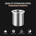 Thread Repair Inserts M11X2.0X16.2MM Insert Qty 10 Stainless Steel