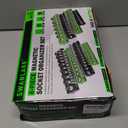 Magnetic Socket Organizer Holder Tool: 8PCS Set includes 2PCS 1/4", 4PCS 3/8", 2PCS 1/2" Drive Socket Storage Trays Toolboxs, Holding 199 Slots Soft Rubber Covering Black Green (sockets not included)