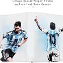 Soccer Card Binder 440 Pockets- Waterproof Trading Card Album with 55 Removable Sleeves Fit - 3 Rings with Zipper -Compatible with Topps Sports Cards Collection