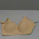 As Fairy Womens Soft Comfortable No Underwire Bras V Neck Seamless Push Up Bralettes Full Coverage Tshirt Brassiere (36B, Dark Skin)