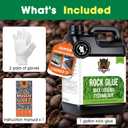 Vollence Ready to Use Rock Glue for Landscaping,1 Gallon Mulch Glue Gravel Binder No Dilution Needed Rock Adhesive, Pine Straw Outdoor Stone Bond for Garden, Gravel Stabilizer Landscape Mulch Lock (EXP 08/10/26)