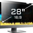 ZYY 28 Inch(diagonal) Computer Privacy Screen Filter (24 1/2  13 1/2) With Anti Glare,Blocks 96% UV,Anti Scratch Privacy Screen Protector Film 16:9 Aspect Ratio For Desktop Computer Monitor