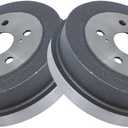 TRQ Rear Brake Drum Pair Set for 1992-2006 Toyota Camry / 1999-2003 Toyota Solara