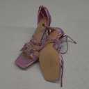 DREAM PAIRS Lace Up High Heels Stilletos Gladiator Open Square Toe Fashion Dressy Wedding Bridal Pumps Sandals Size 9