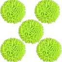 5PCS Microfiber Wash Mitt for Car Washing Green, Ultra-Soft Car Wash Gloves, Swirl-Free Finish, Premium Scratch-Free, Washing Replacement Pads, Car Window Windshield Cleaner Interior Exterior