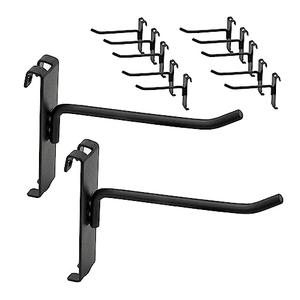 YEUIKERR 24 Pcs 4 Inch Black Gridwall Peg Hooks Heavy Duty Display Hooks for Grid Wall Panel, Grid Wall Hooks & Hangers for Room Garage Shop Retail Display