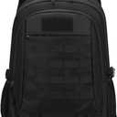 Lawaia Tactical Backpack Military Rucksack 45L Waterproof Hiking Packs Army Survival Assault Backpack Outdoor Sports Fishing Camping Bag Gym Backpacks for Men-Black (Large)