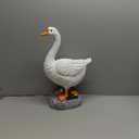 Porch Goose Statue Large White Porch Goose Big Resin Garden Lawn Yard 20 inches High Figurine Duck Decorative Figurine for Patio, Entryway Accent Indoor Outdoor Garden Gift