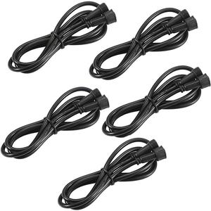 Sumaote 6.56ft 2m 4Pin Extension Cable Wire with Male and Female Connectors at Both Ends for RGB Multi-Color LED Deck Light, Pack of 5