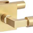 goldenwarm Gold Passage Door Handle, Zinc Alloy Brushed Gold Interior Lever Hall Closet Door Handle, Passage Hardware for Hallways, Closets - 1 Pack