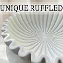 Decorative Bowls for home decor, fruit bowl for kitchen counter, Scalloped key bowl for entryway table