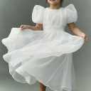 Richie House Girls' Princess Dress with Layered Bottom,8-9Y